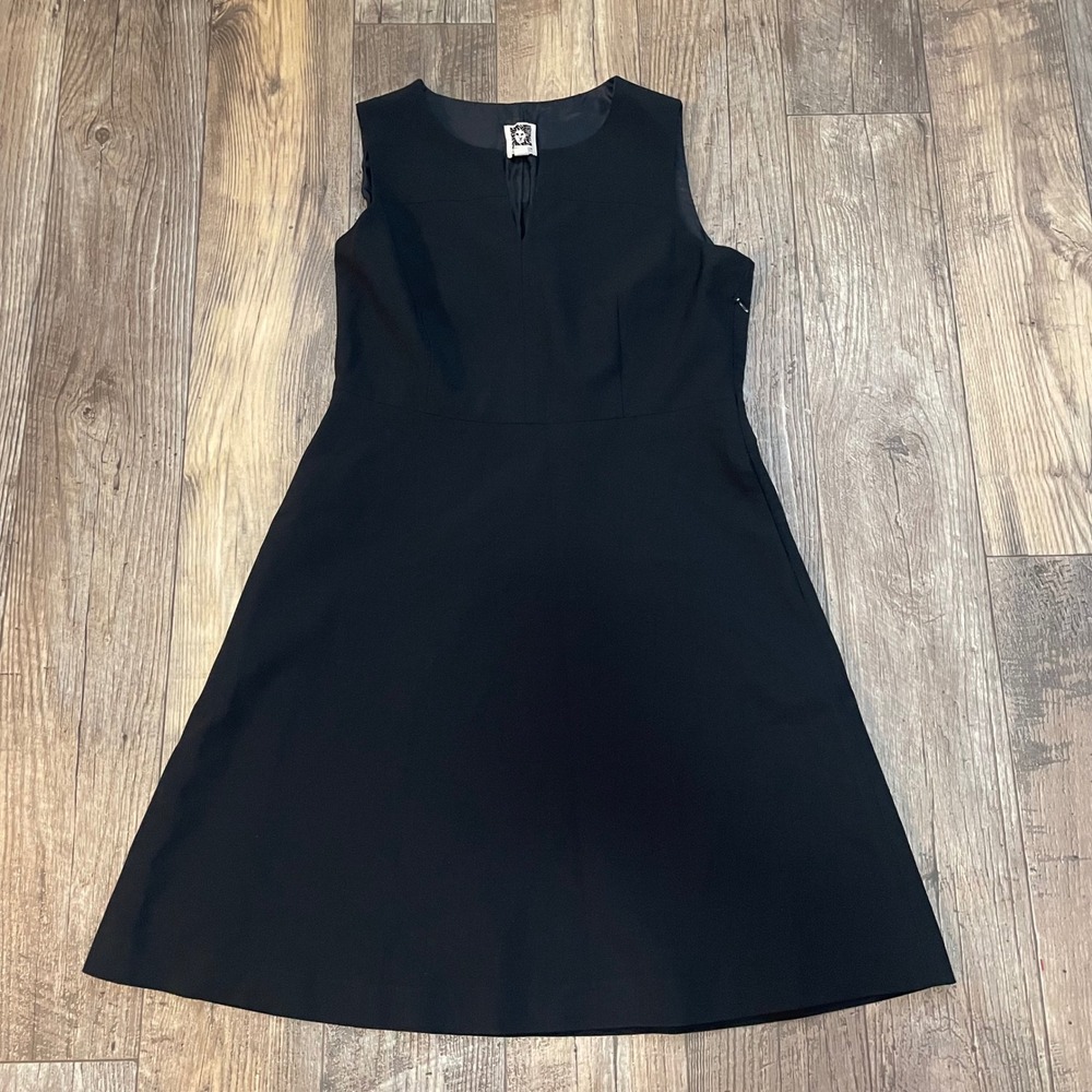 Anne‎ Klein Black Sleeveless Sheath Dress Suit Separates Petite 8P